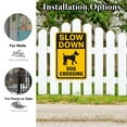 thumbnail image 3 of BTFSigns 15" x 23" Aluminum Dog Crossing Signs, Slow Down Sign For Yard,Funny Traffic Sign Wall Decor Rust-Resistant, Easy to Install, Ideal for Streets, Driveways, Wall Art and Outdoor Decor, 3 of 5