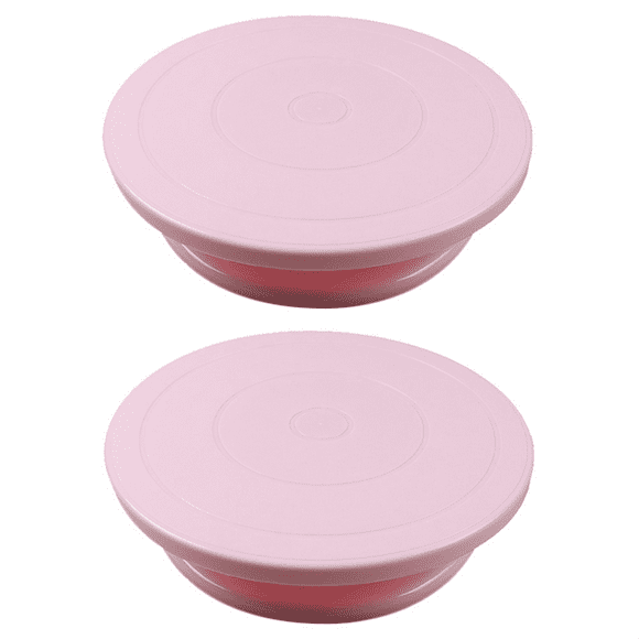 Cake Turntable Rotating Carving Turntable Birthday Cake Decoration Decorating Turntable Pink