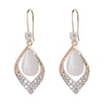 thumbnail image 1 of Pendientes Pendientes en forma de gancho Personalidad Temperamento Geométrica Pequeño ópalo rojo Exquisito Pendientes, 1 of 7