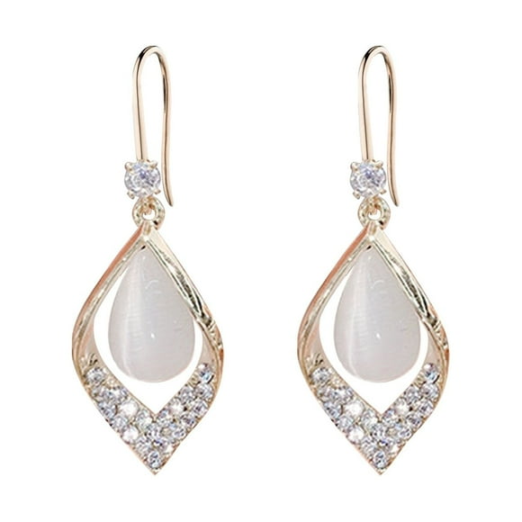 Jewelry 925 Sterling Silver Crystal Elements Drop Earings, 925 Silver Earring Hypoallergenic Ear Hooks, Fine Pearl Jewelry Gifts for UK Female, DIY Earrings Jewellery Making
