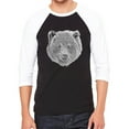 thumbnail image 1 of Men's Raglan Baseball Word Art T-shirt - Bear Face, 1 of 2