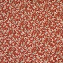 Designer Fabrics 54 in. Wide Red- Pink And Green- Floral Leaves Tapestry Upholstery Fabric