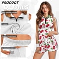 thumbnail image 6 of Uorisanigo Cute Cherry Golf Clothing Set for Women 2 Piece Sets Soft Zipper Neck Womens Sleeveless Golf Tennis Dresses Fashion Relaxed Athletic Workout Dress, 6 of 7