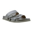 thumbnail image 2 of Aqua College Womens Sloan Leather Open Toe Casual Slide, Silver, Size 5.5, 2 of 5