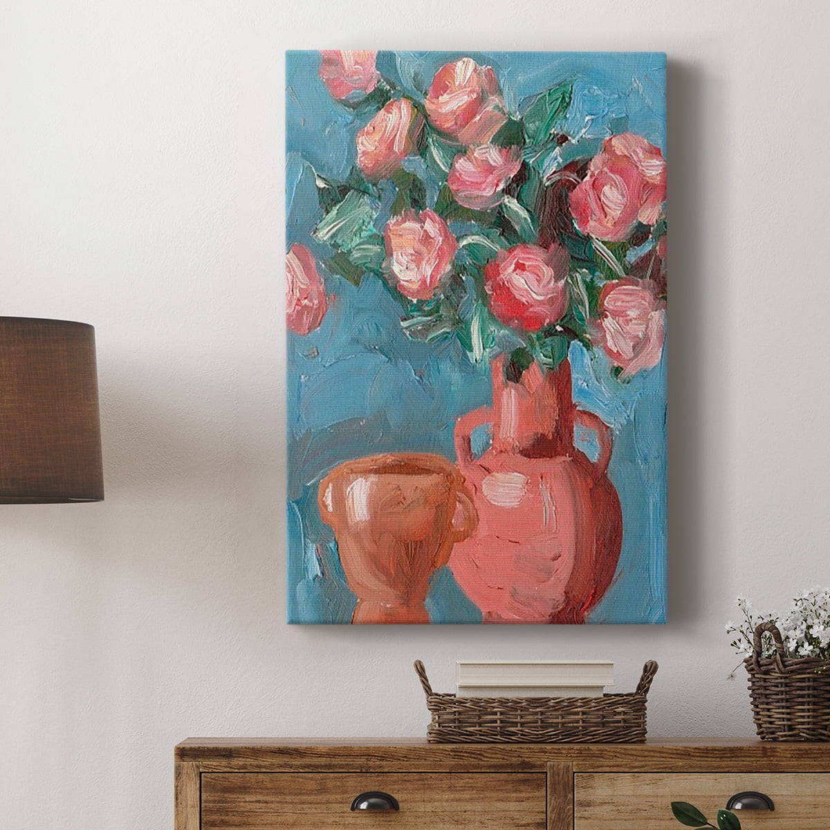 Rosa Blooms I Premium Gallery Wrapped Canvas - Ready to Hang