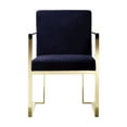 thumbnail image 5 of Pangea Home Dexter 18.5" Velvet & Steel Arm Chair in Navy & Gold, 5 of 5