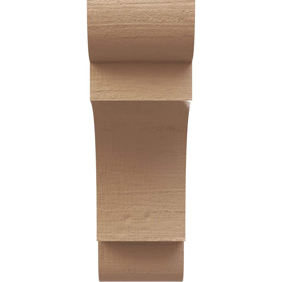4"W x 8"D x 12"H Classic New Brighton Rough Cedar Woodgrain TimberThane Corbel, Primed Tan