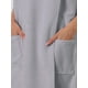 thumbnail image 5 of Bata de baño de felpa para mujer Inspire Chic, bata de spa para el gimnasio, piscina, ducha, toalla de baño, vestido de ducha M gris para el Día de la Madre, 5 of 6