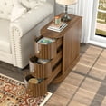 thumbnail image 3 of 3 Drawers End Table, Narrow Sofa Side Table for Living Room, Slim Nightstand Bedside Table, 3 of 7