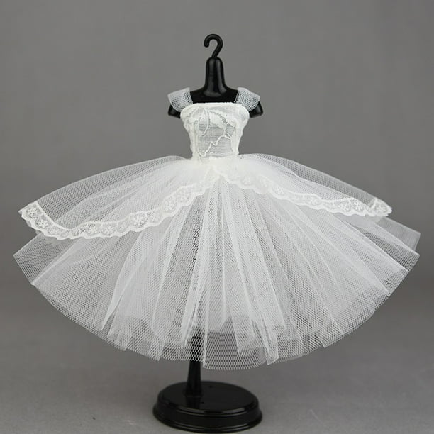 Gwong Juguete Elegante muñeca princesa vestido resistente al desgaste de cuatro capas, hermosa muñeca, vestido de novia para niños para niño Gwong 30012037