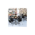 thumbnail image 3 of Regency Kee 30 in. Square Mobile Adjustable Classroom Table- Neo Walnut Top, Black Base & 4 Andy 18 in. Black Stack Chairs, 3 of 9