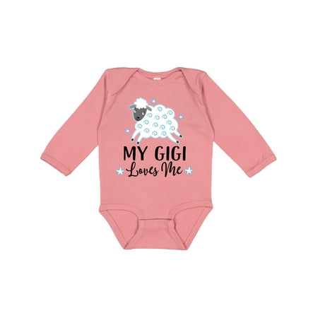 

Inktastic My Gigi Loves Me Outfit Grandchild Lamb Gift Baby Boy or Baby Girl Long Sleeve Bodysuit