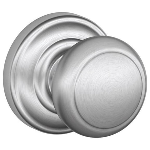 Schlage F10-And-And Andover Passage Door Knob Set - Chrome