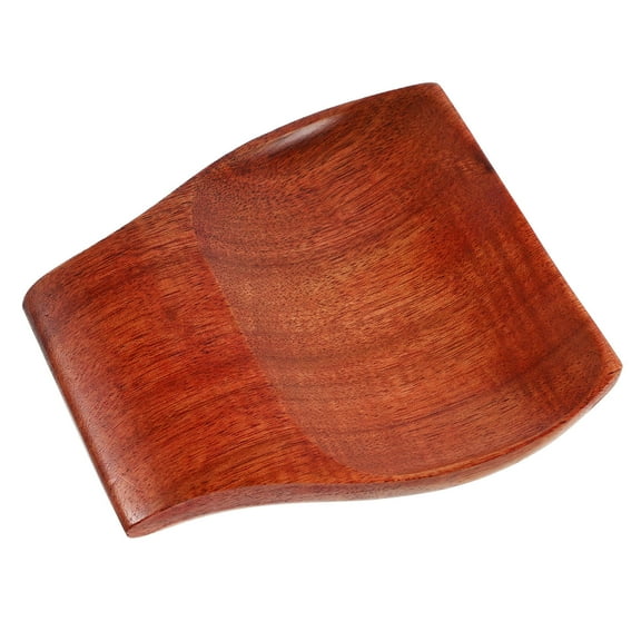 HEALEEP Wooden Spoon Rest Kitchen Accessory for Home Use Practical Brown Scoop Holder 5.5 x 3.5 Inches