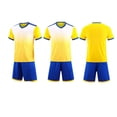 thumbnail image 2 of CHEEREAM Boys 2-Piece Outfit Soccer Jersey Short Sleeve V Neck Shirt & Shorts Sets Kids Football Training Running Sports Team Uniform, 2 of 6
