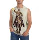 thumbnail image 1 of Fotbe Vintage Cowboy Riding Horse Men's Camiseta sin Mangas Estampada para Hombres, Playera Casual para Gimnasio, Entrenamiento, Playa-Large, 1 of 7