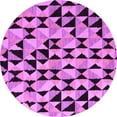 thumbnail image 1 of Ahgly Company Indoor Round Abstract Purple Modern Area Rugs, 5' Round, 1 of 4