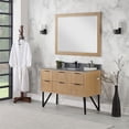 thumbnail image 3 of Helios 48" Single Bathroom Vanity in Weathered Pine with Carrara White Composite Stone Countertop with Mirror, 3 of 8