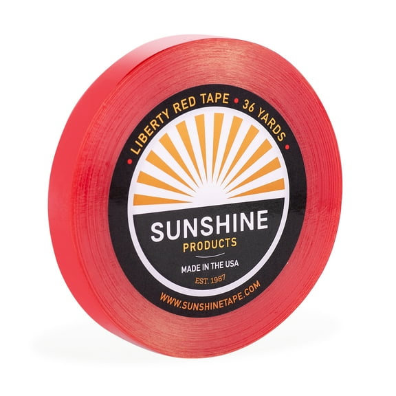 Sunshine Tape | Liberty Red Liner Wig Adhesive Tape Roll | 3/4" x 36 YDS | Hair System Tape, Toupee