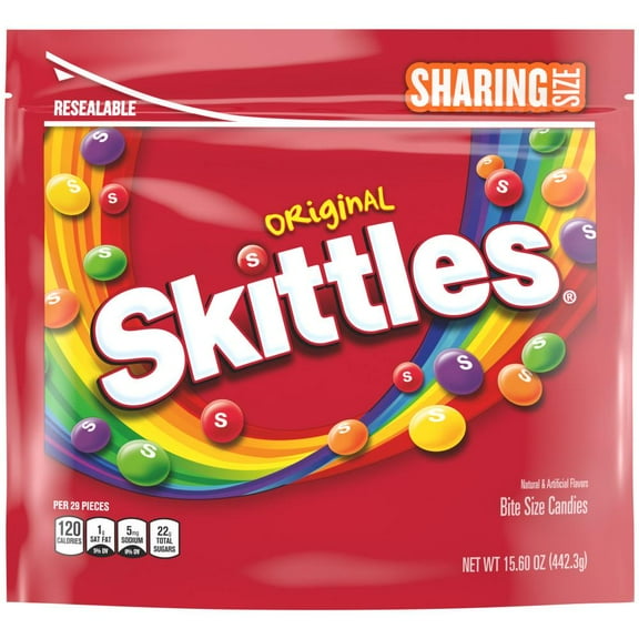 Skittles Original Chewy Candy - Sharing Size - 15.6 oz Packaging May Vary (Pack of 2)