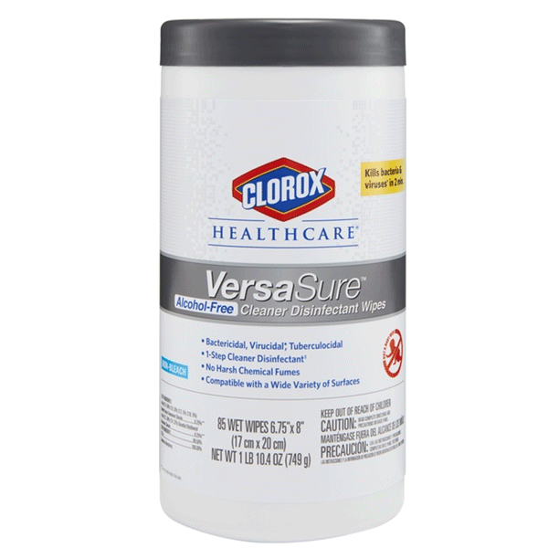 Clorox Healthcare VersaSure Disinfectant Wipes Wipe 6.75 Width x 8