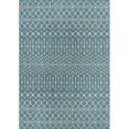 thumbnail image 1 of Unique Loom Tapis Géométrique à Treillis Extérieur 10 Pieds x 14 Pieds Rectangle Turquoise/gris, 1 of 1
