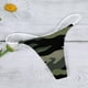 thumbnail image 2 of Gibobby Calzoncillos Talle Bajo Dama Tanga G para mujer, ropa interior tiro bajo encaje Sexy para mujer, bragas Tanga con espalda en T（Verdinegro， M), 2 of 4