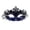 A003- Blue, variant on Black Masquerade Mask for Women, 8 Inch Filigree Rhinestone Venetian Masquerade Masks for Masquerade Party Mardi Gras Halloween Red Black Style, 1 Pack