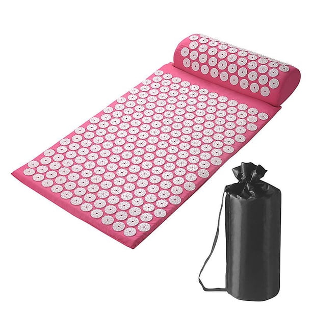 Yoga mat+yoga pillow+cloth cover, suitable for yoga, fitness, sleep, black