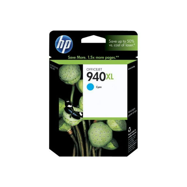 HP 940XL - ml - High Yield - cyan - original - Officejet - ink cartridge - for Officejet Pro 8000, 8500, 8500 A909a, 8500A A910a - Walmart.com