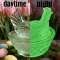 thumbnail image 6 of Rooster Decor Glass Candy Dish with Lid - Vintage Hen on Nest Style Large Snack Bowl, Colorful Pedestal Sweets & Cookie Jar for Home, Kitchen, Office Tabletop Decor(Camouflage), 6 of 6