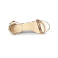 thumbnail image 5 of BLISSFUL STEP Women's Solid Color Open Toe Rhines Ankle Strap Stiletto Sandals Rose Gold 9, 5 of 9