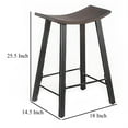 thumbnail image 5 of Flint Counter Stool Set of 2, Curved Dark Brown Mahogany, 24 Inch, 5 of 6