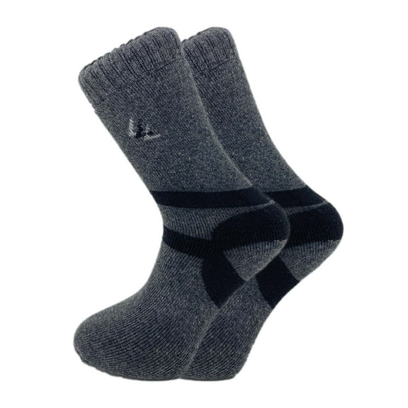 Thermal Socks for Men Wool Winter Crew Socks 1 PAIR Black Size 10-13