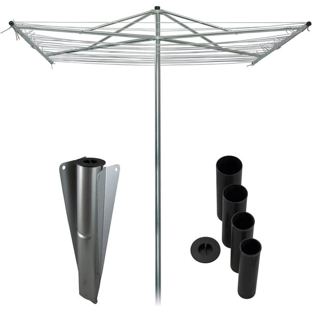 Heavy Duty Parallel Rotary Outdoor Drying Rack 184 Feet Umbrella