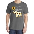 thumbnail image 2 of Wild Bobby, In A World Where You Can Be Anything Be Kind, Streetwear, Garment-Dyed Washed Look Short Sleeve T-Shirt, Charcoal, Medium, 2 of 3