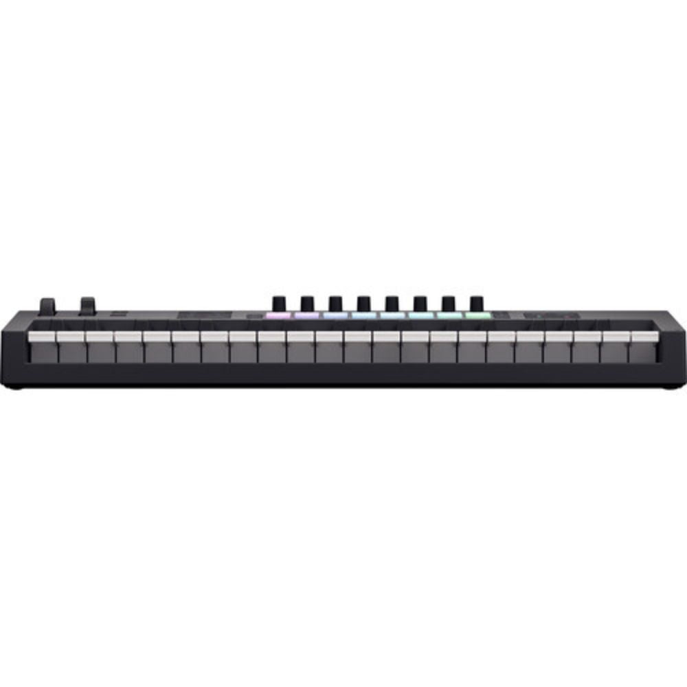 Novation Launchkey 37 MK4 USB MIDI Keyboard Controller (37-Key) Bundle with Auray FP-P1L Universal Piano-Style Sustain Pedal, Hosa Mid-310 Black 10 ft. Midi cable
