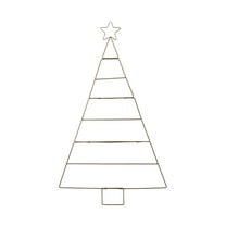 hulanddfd Christmas Display Stand, 32.25"x18.9"/82cm*48cm Foldable Christmas Tree Grids Frame Iron Christmas Tree Wall Christmas Decoration 1pc Gold