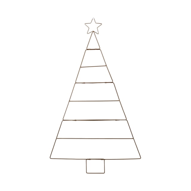 Gold Foldable Christmas Tree Grid Frame With Iron Construction Wall Mounted Decoration For Holiday Home Decor Easy Setup And Storage Space Saving 1Pc 0.77 Lb