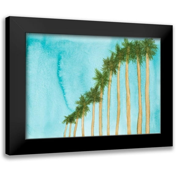 Bucheli, Amaya 14x11 Black Modern Framed Museum Art Print Titled - Blue Skies and Palm Trees