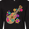 thumbnail image 4 of Inktastic Acoustic Guitar with Colorful Flowers Long Sleeve T-Shirt, 4 of 5