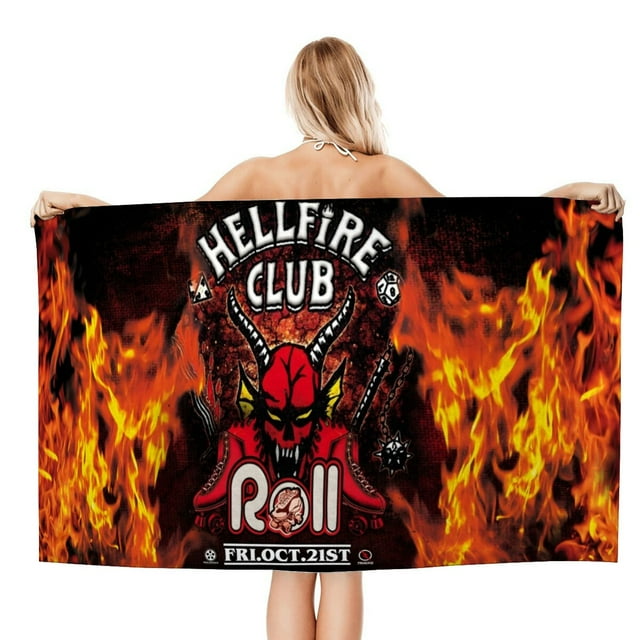 The Hellfire Club Toalla de playa de secado rápido con diseño temático, regalo para mujeres y niñas, ideal para cumpleaños, fans, amantes de la música, uso en la playa o al aire libre,78*160cm