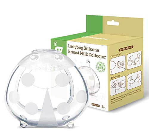 Haakaa Ladybug Silicone Breast Milk Collector - Soft Breast Shells | Nursing Cups | Milk Saver for Pumping or Breastfeeding Moms,Protect Sore Nipples, 2.5 oz/75 ml (1 Count)