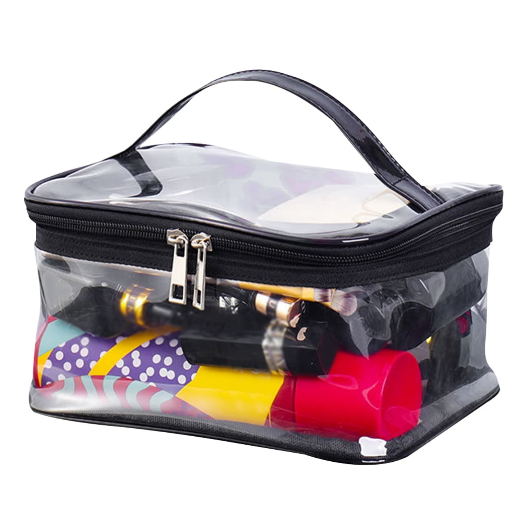 Clear makeup bag sales with handle