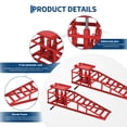 thumbnail image 3 of Hydraulic Car Ramps 2 Pack - 11000Lbs Capacity Low Profile Vehicle Ramps for Oil Changes, Trucks, Trailers & Garage Auto Repair, Heavy Duty Steel Construction, Red, 3 of 6
