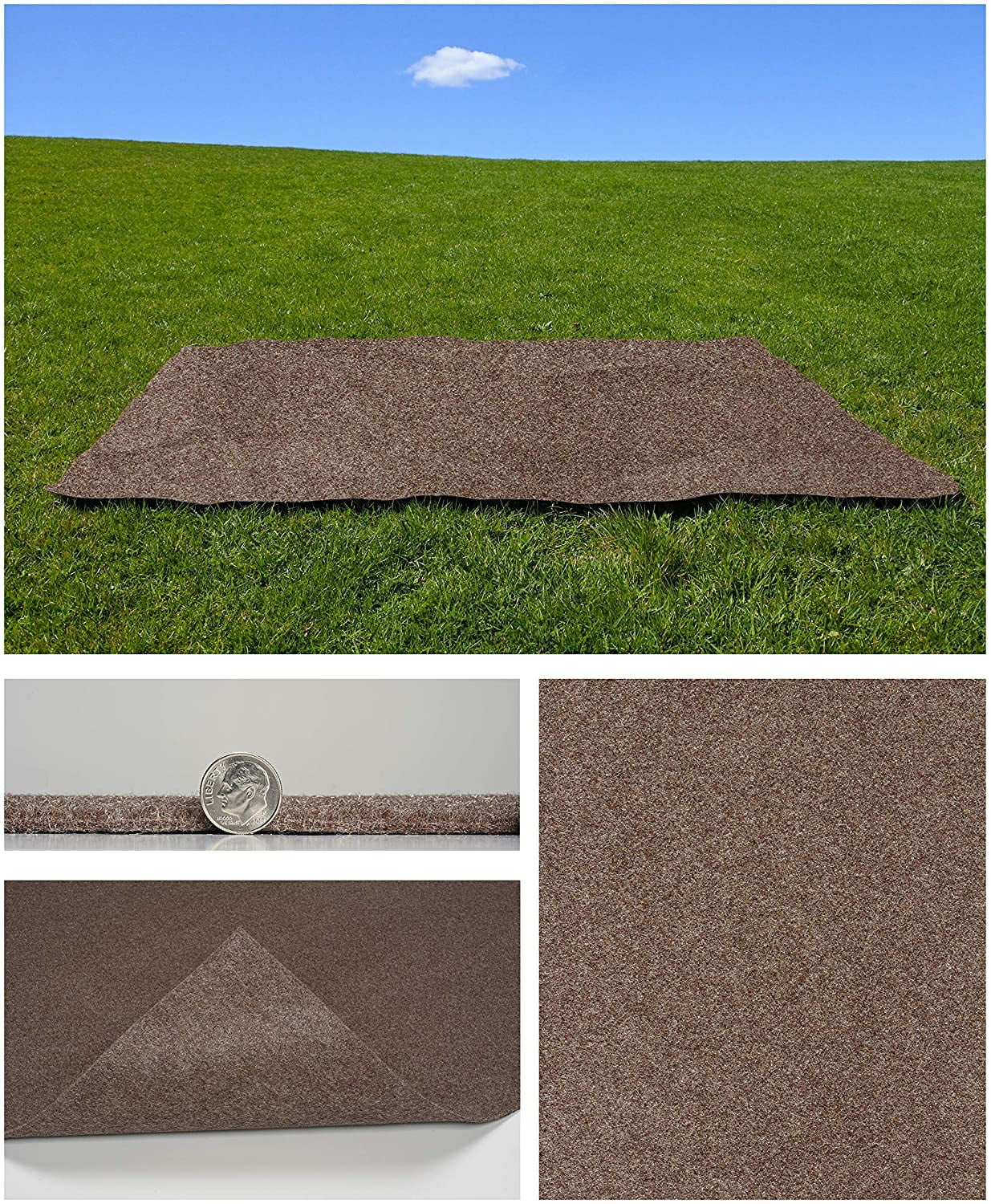 2'x3' Soft Durable Lightweight and Flexible Outdoor Area Rugs Perfect