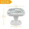 thumbnail image 3 of 4 Pieces Set Drawer Pulls Handle Square Wardrobe Cabinet Knobs with Stainless Steel Screws Furniture Kitchen Decor, 3 of 5