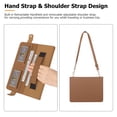 thumbnail image 4 of Handbag Case for iPad Air 13" M2 2024/iPad Pro 12.9 2022/2021/2020/2018 with Pencil Holder,Folio Stand PU Leather Crossbody Shoulder Hand Strap Card Pockets Magnetic Envelope Wallet Cover,Brown, 4 of 7
