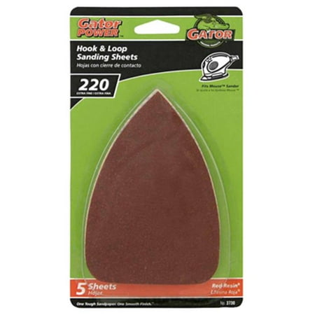 

Ali Industries 3730 3.5 x 5 in. 220 Grit Aluminum Oxide Detail Sanding Sheet- 5 Pack