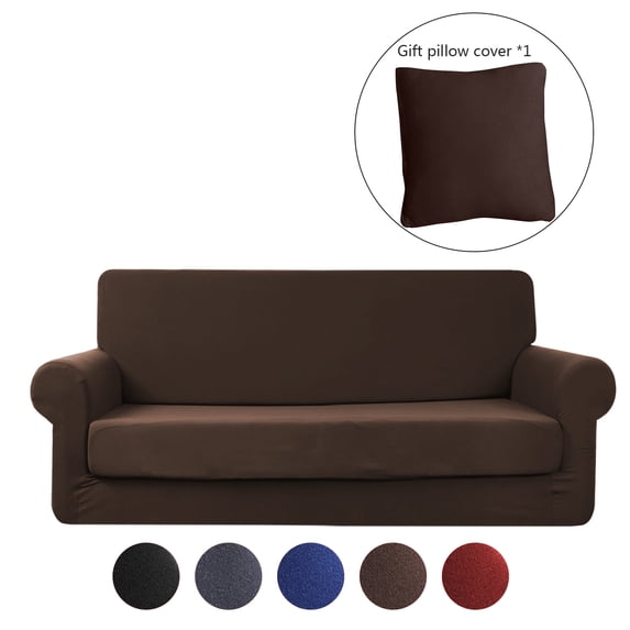 TOPCHANCES Stretch Chair Slipcovers, Sofa Covers, 2-Piece Sofa Cover Couch Furniture Protector, Polyester Spandex Fabric for Pets Kids Children Dog Cat
